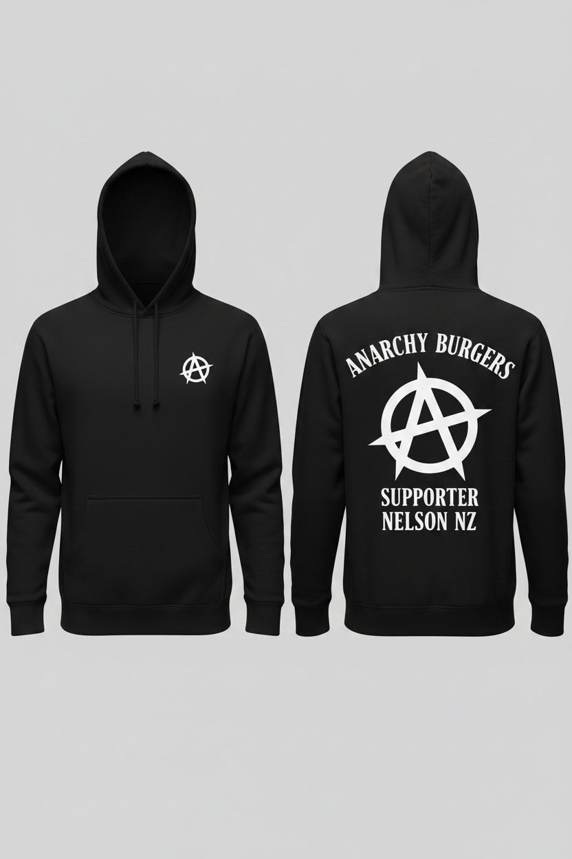 Anarchy Burgers Supporter Hoodie - Symbol Only Front
